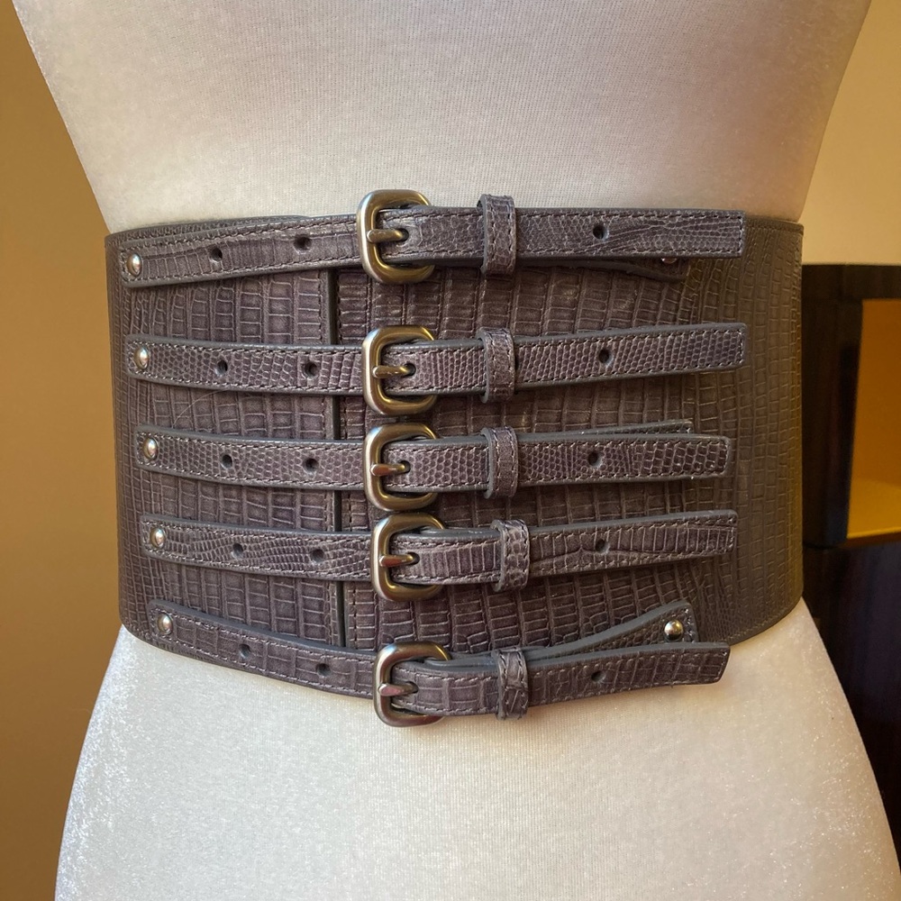 Club Monaco Leather Corset Belt